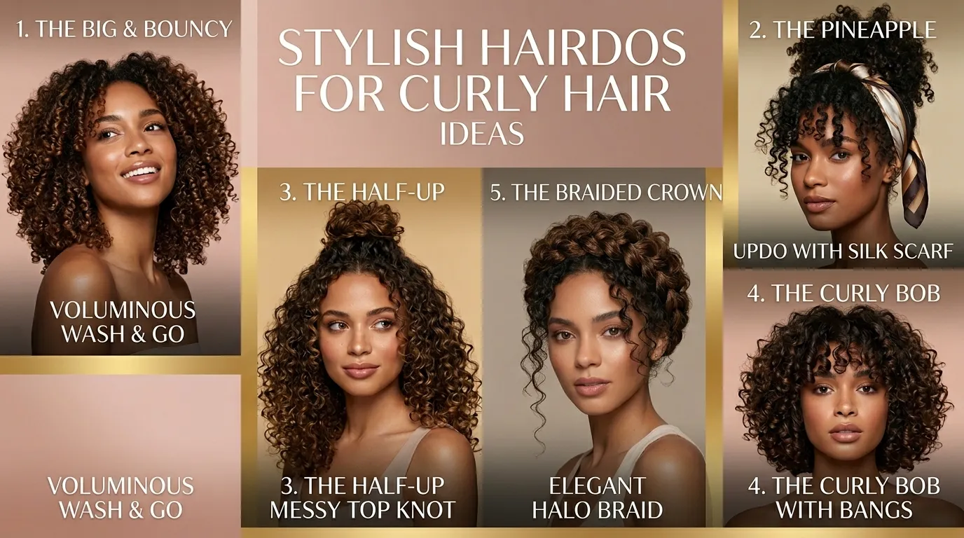 10 Hairdos For Curly Hair Ideas