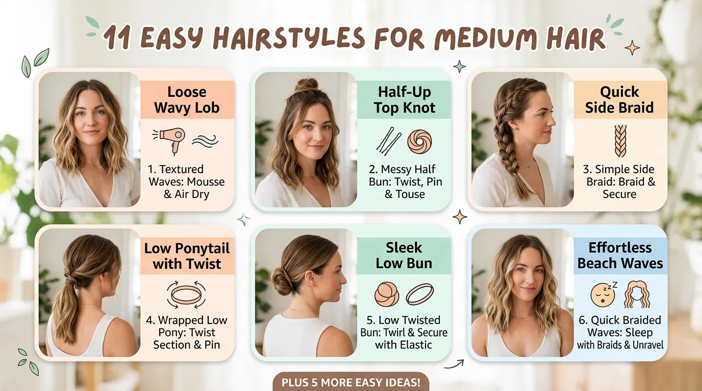 Medium Hair: Do Easy Hairstyles