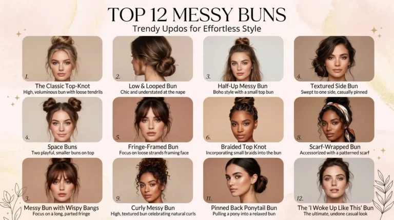 Top 12 Messy Buns: Do Trendy Updos
