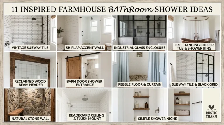 11 Farmhouse Bathroom Shower Ideas