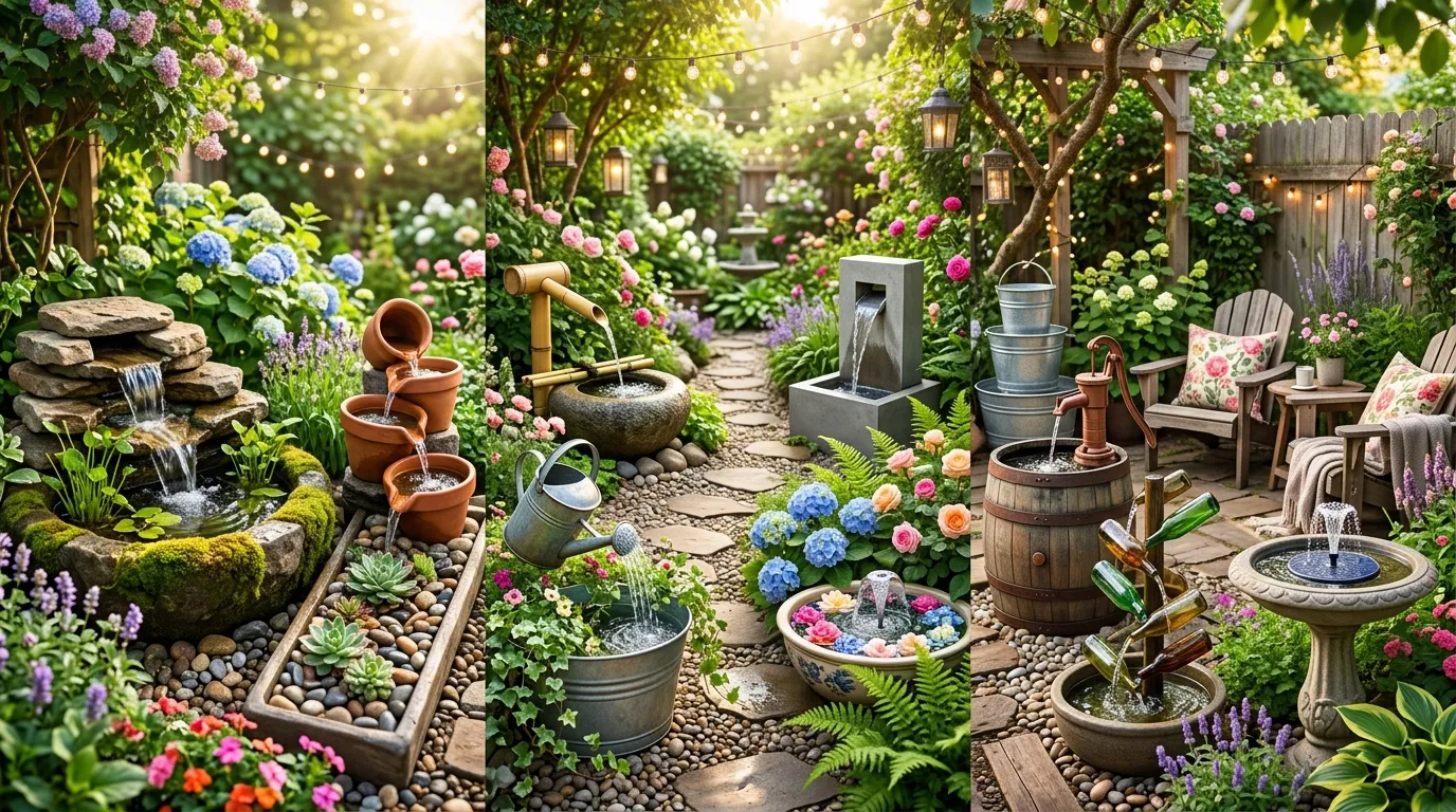 10 DIY Garden Fountain Ideas