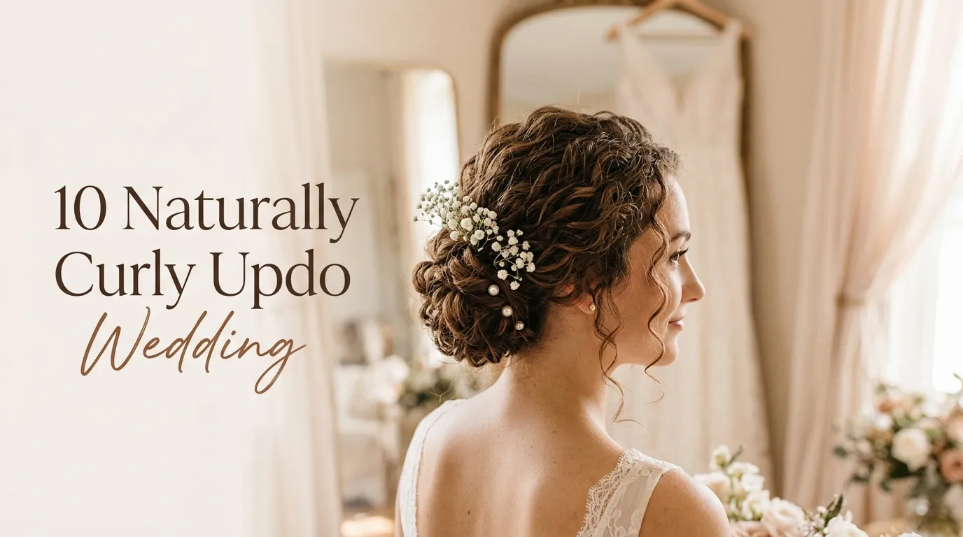 10 Naturally Curly Updo Wedding