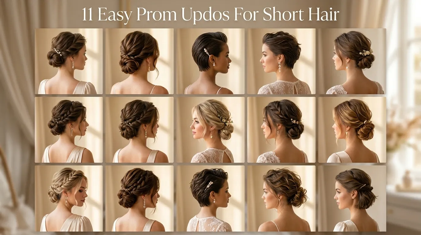 11 Easy Prom Updos For Short Hair