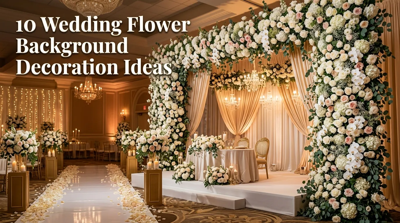 10 Wedding Flower Decorations Background Ideas