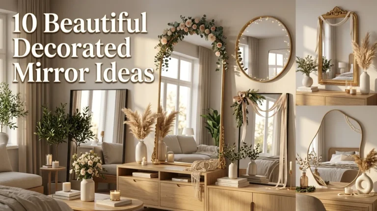 10 Beautiful Decorated Mirror Ideas