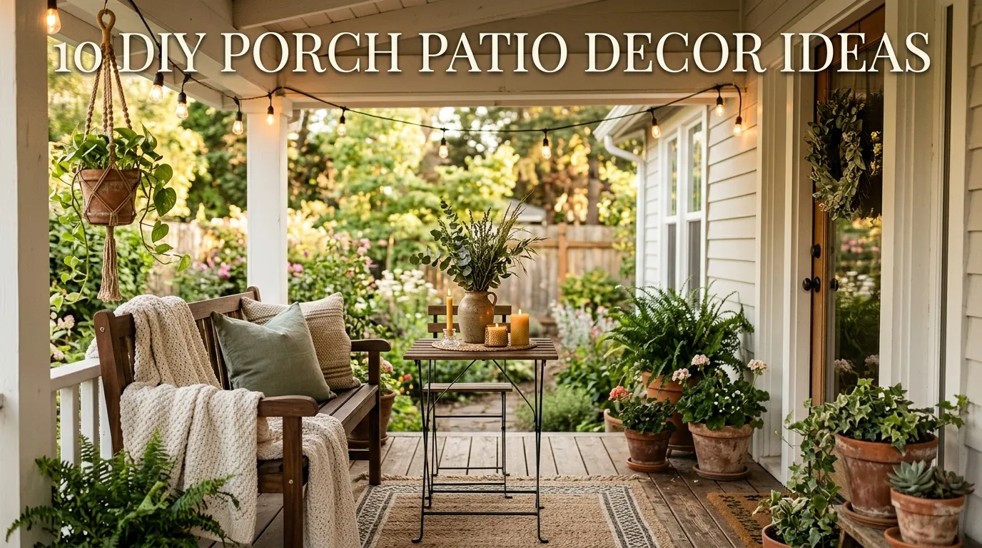 10 DIY Porch Patio Decor Ideas