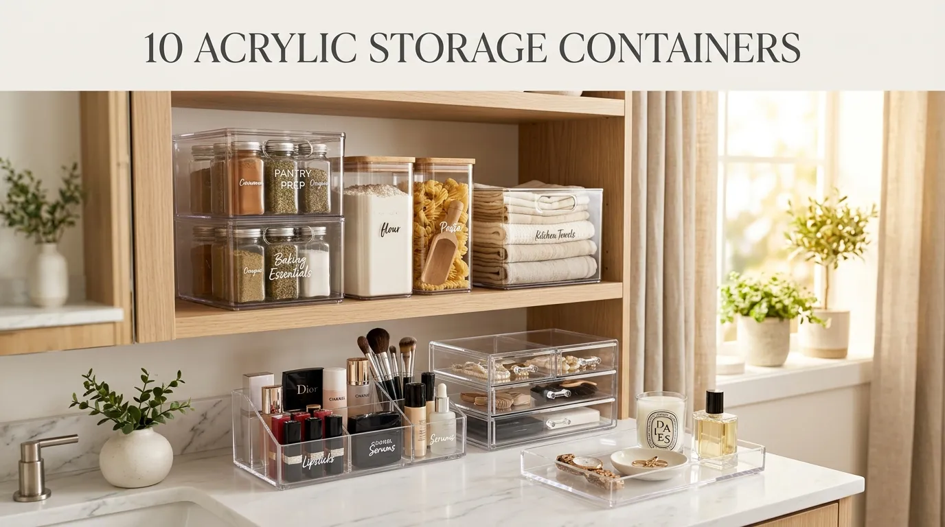 10 Acrylic Storage Containers
