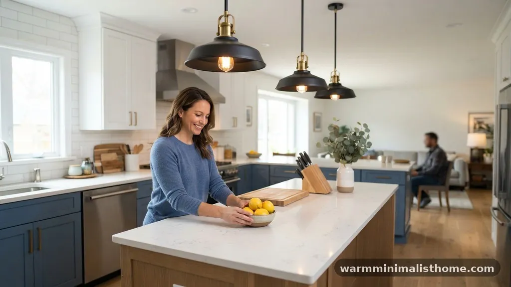 Accounting for Sightlines - How High Should Pendant Lights Hang Above a Kitchen Island?