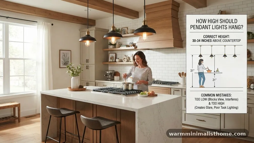 Common Installation Mistakes - How High Should Pendant Lights Hang Above a Kitchen Island?